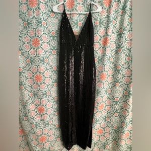 Black Sequin Dress XS